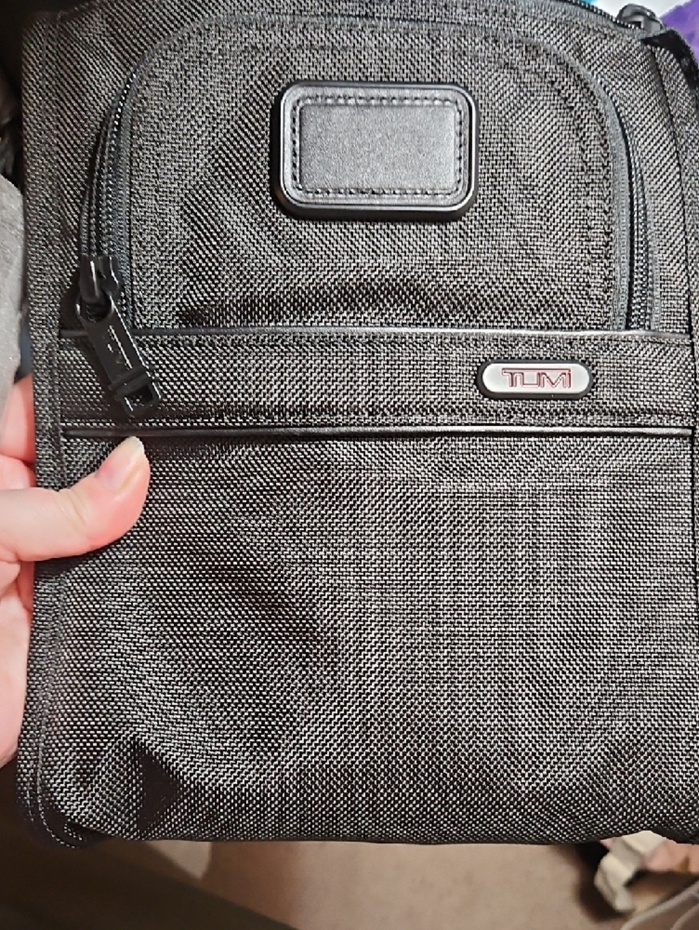 Tumi Black Nylon Crossbody Messenger Bag